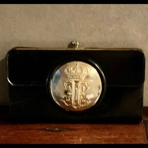 Vintage wallet leather and gold hardware for SAKS